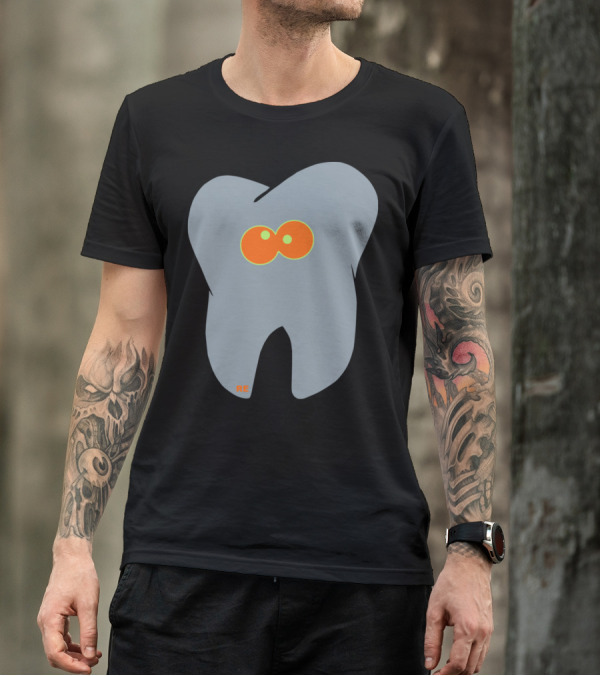Tooth Th Comic Cartoon Funny Cool Dentist RE T-Shirt