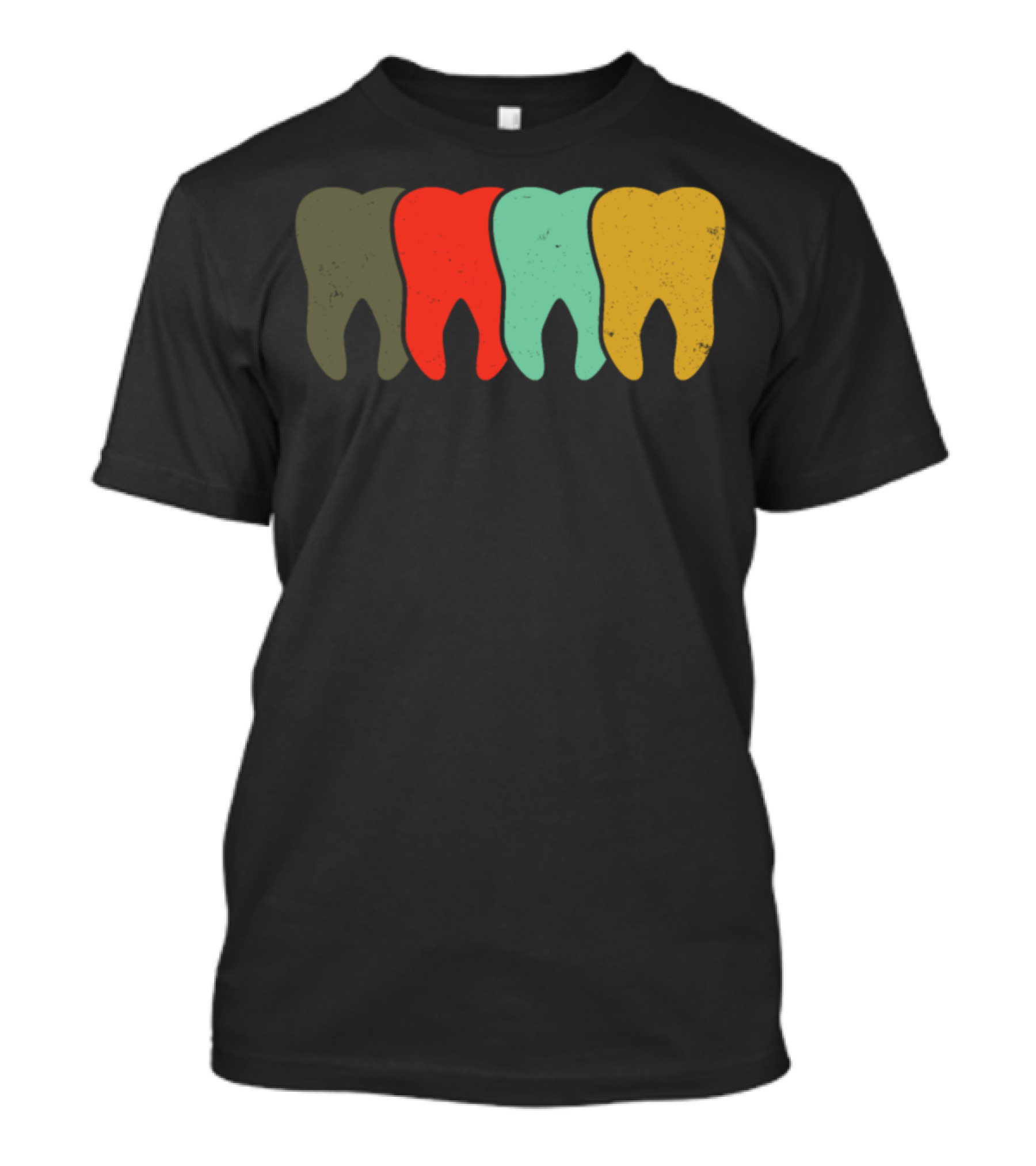 Vintage Dentist Dental Hygiene Teeth Colorful Tooth T-Shirt