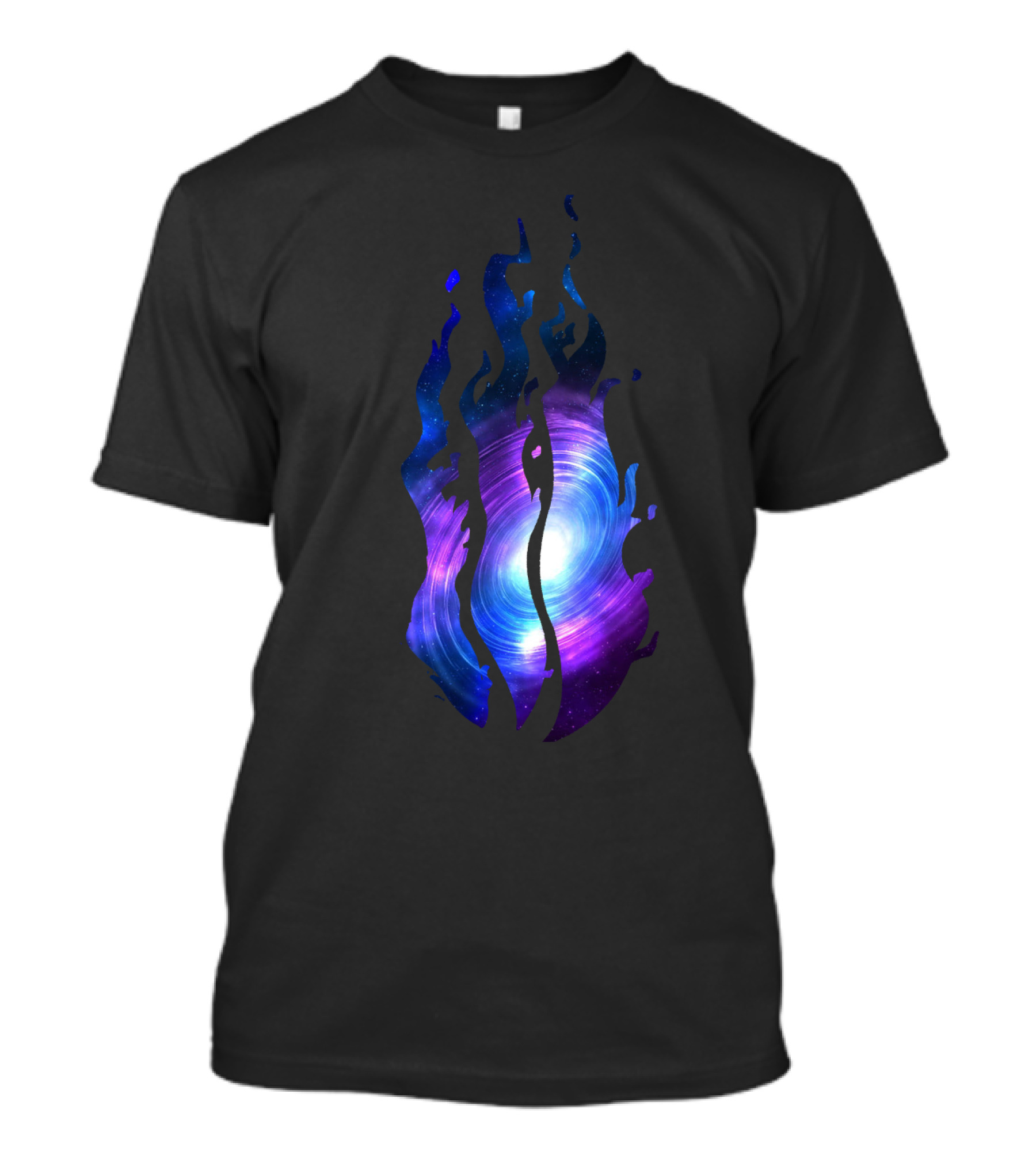 Preston The Galaxy Black Hole Flame Swirl Cosmos T-Shirt