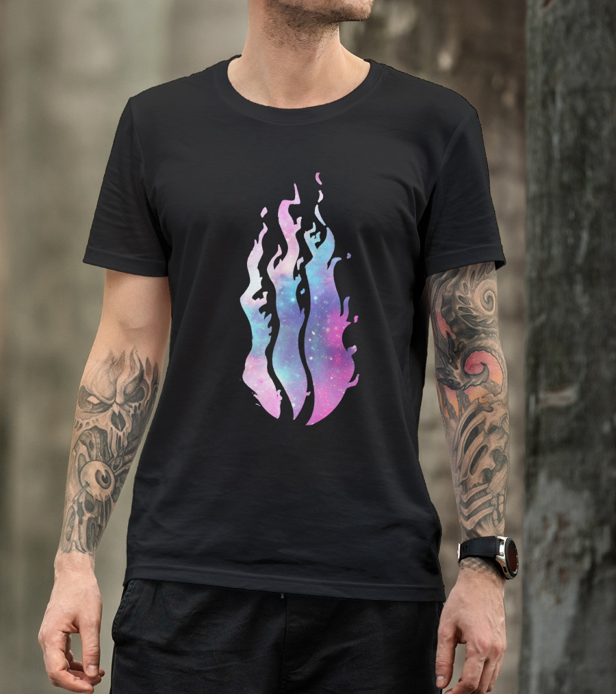 Preston The Galaxy Pink Astral Fire Flames T-Shirt