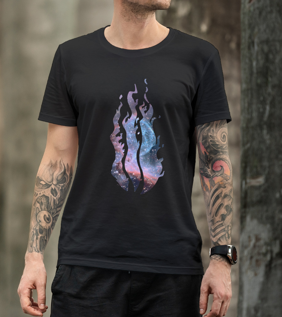 Preston The Galaxy Star Cosmic Flame Burst T-Shirt