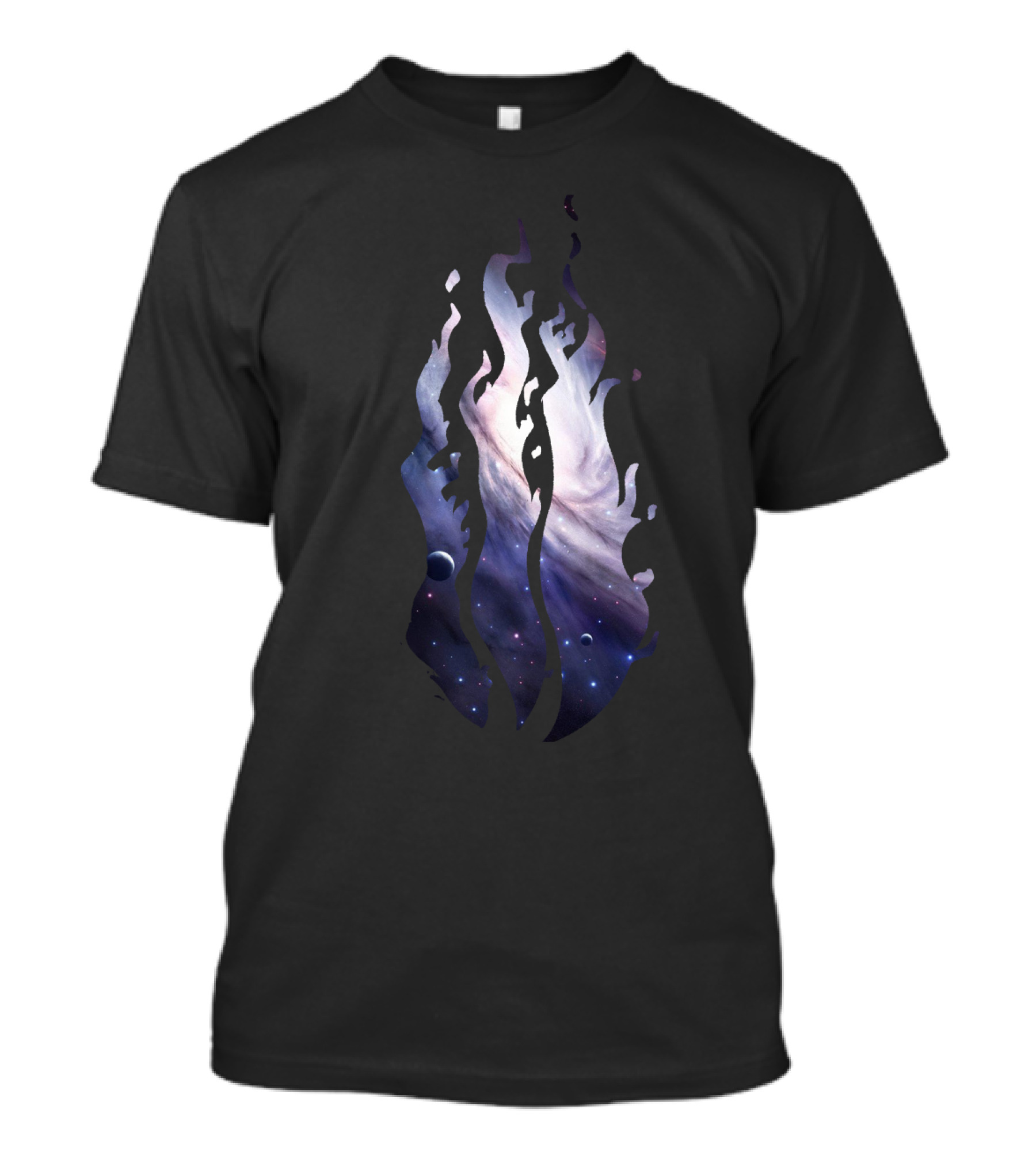 Preston The Galaxy Fire Flames Cosmic T-Shirt