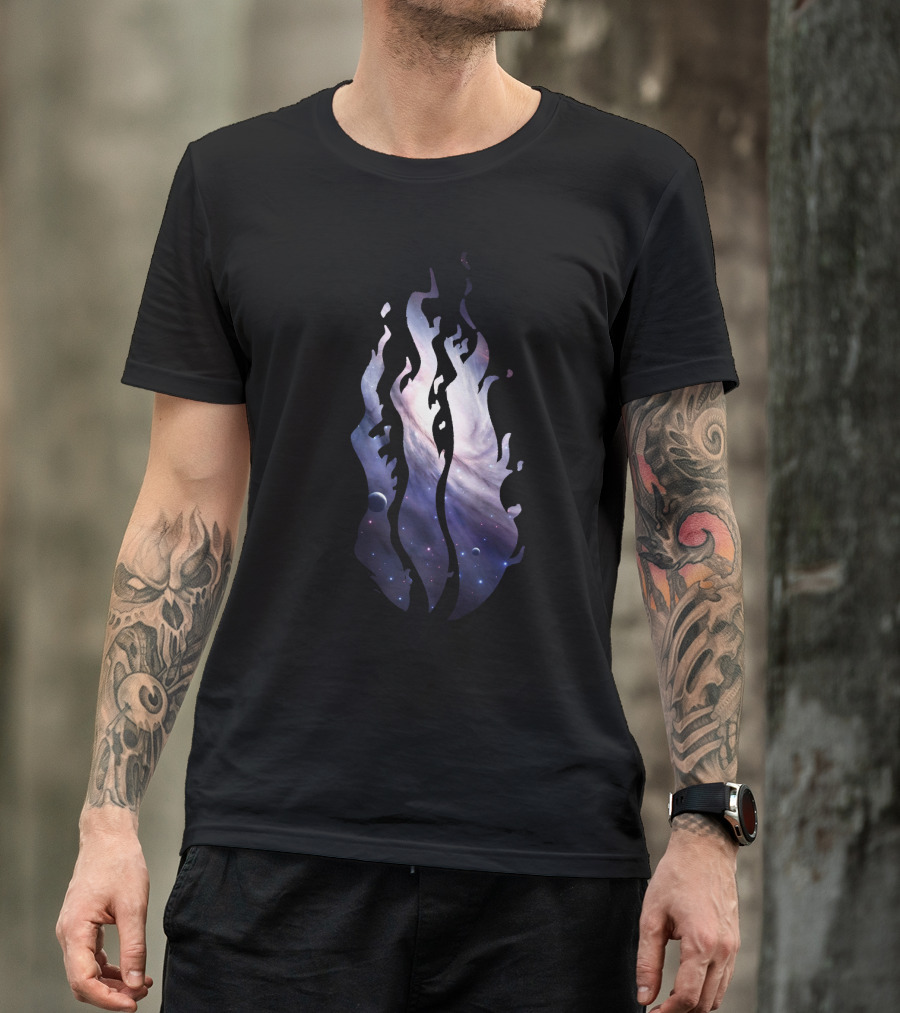 Preston The Galaxy Fire Flames Cosmic T-Shirt