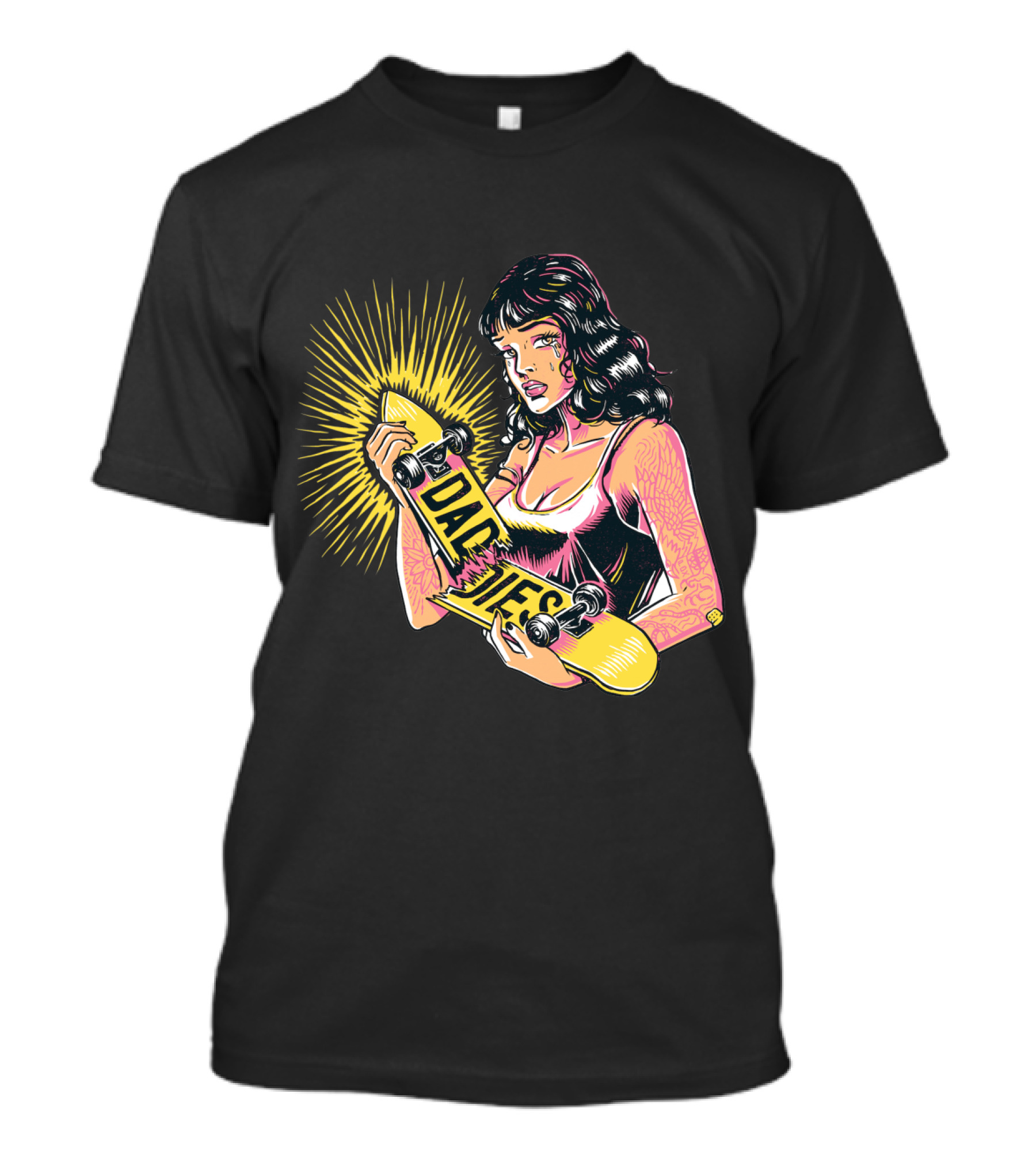 Dagger Skateboard Girl European T-Shirt