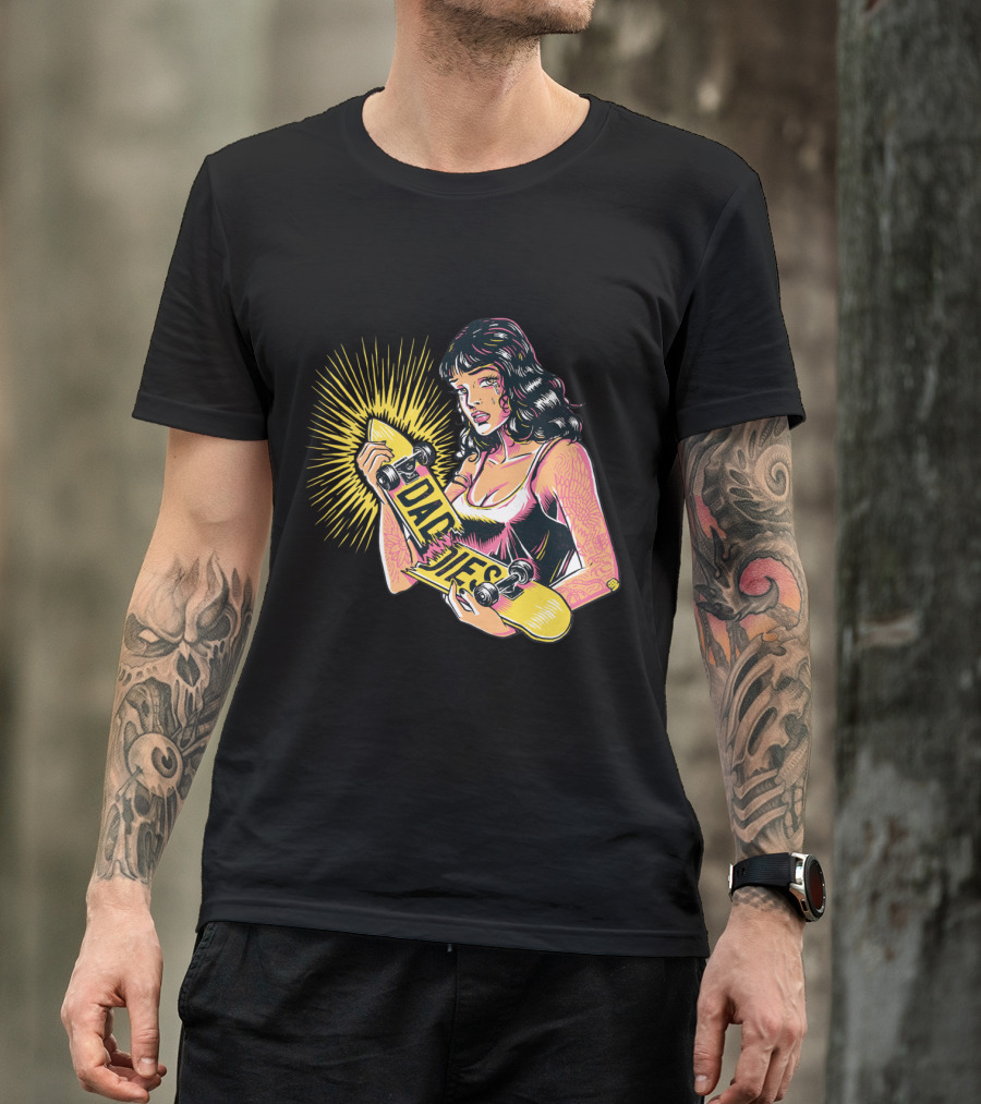 Dagger Skateboard Girl European T-Shirt