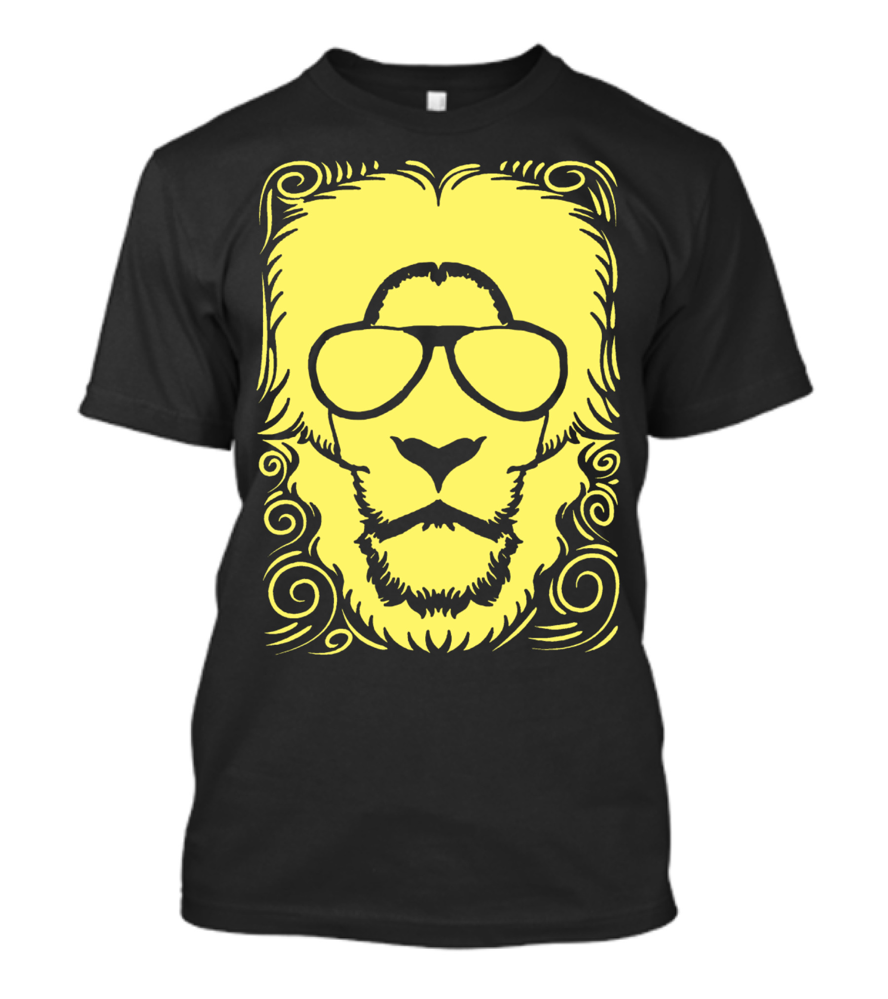 Tiger Yellow Sunglasses Mane T-Shirt