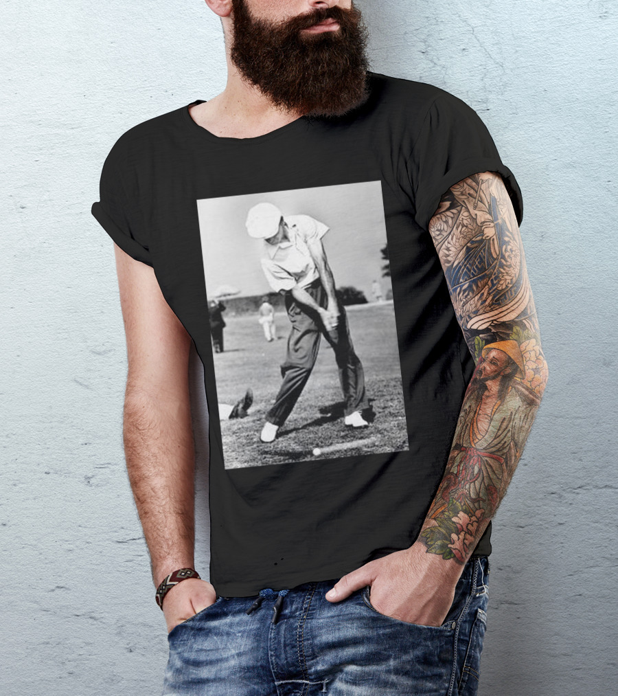 Ben Hogan Iconic Golf Swing Point Of Impact T-Shirt