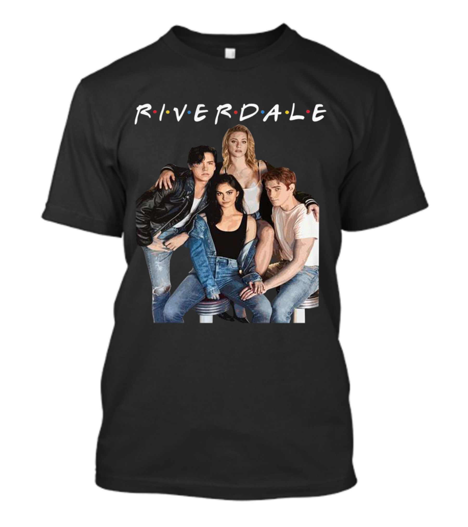 Riverdale Characters Sitting Pose With Friends Dots T-Shirt