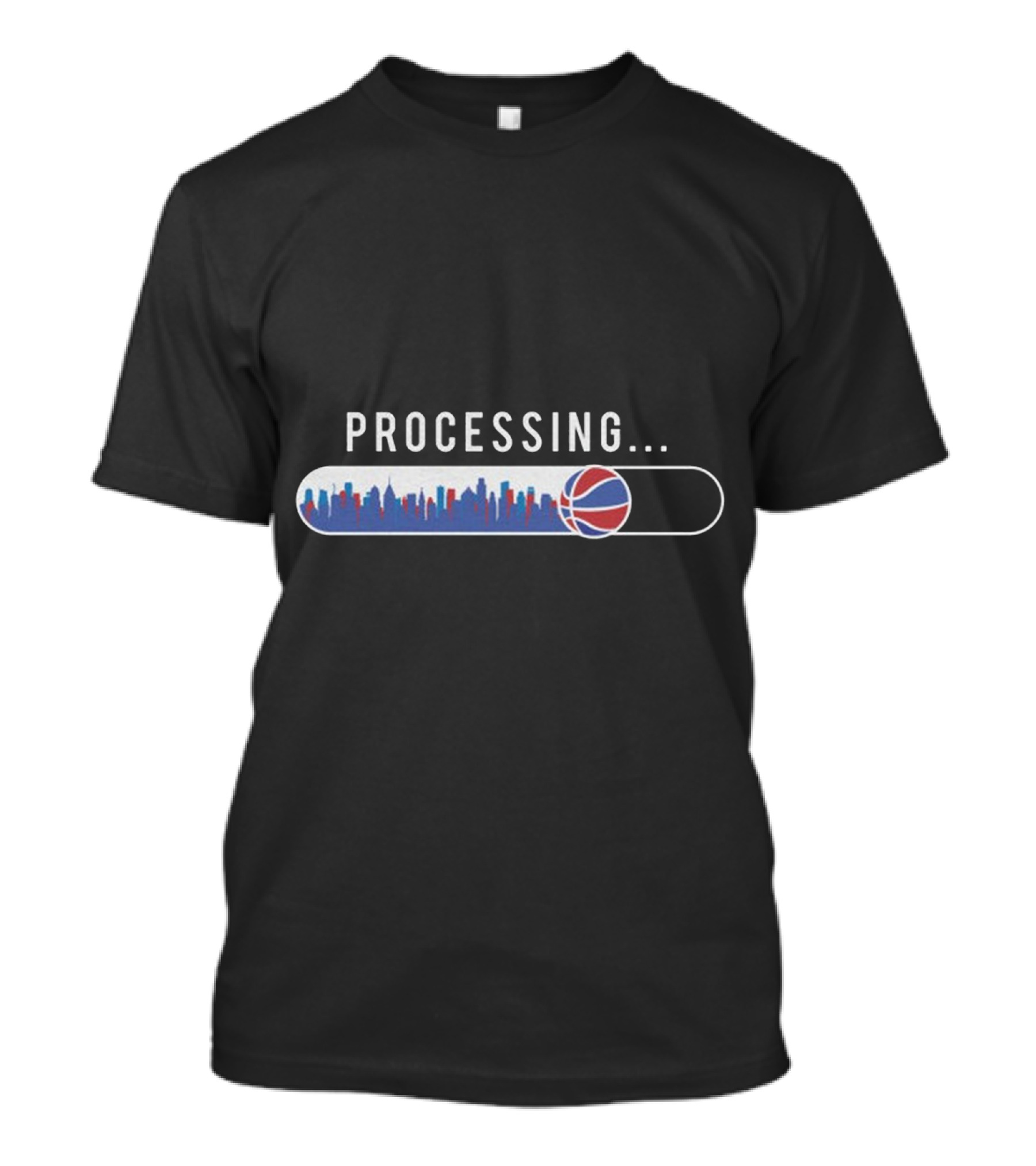 TRUST The PROCESS Processing Philadelphia Basketball Skyline Progress Bar T-Shirt