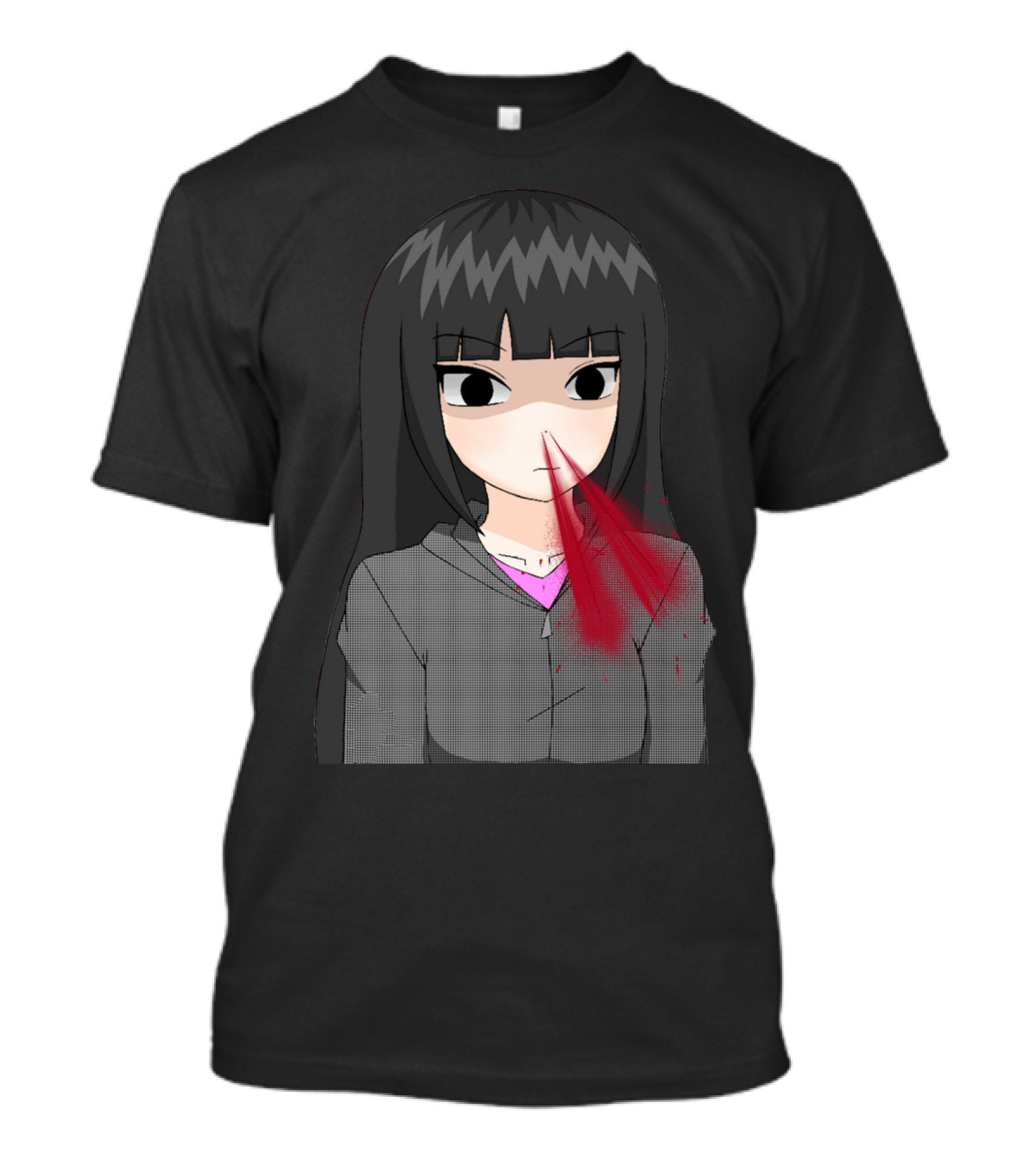 Hororo Chan Anime Character Nosebleed Japanese T-Shirt