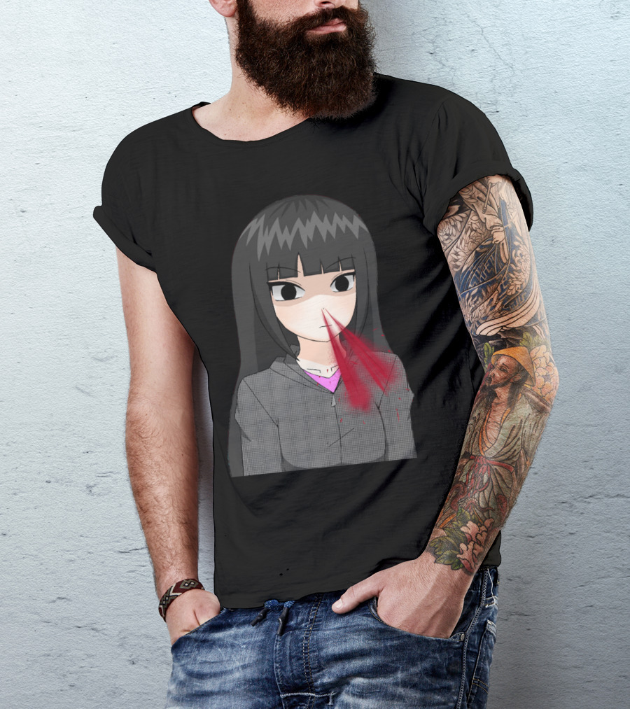 Hororo Chan Anime Character Nosebleed Japanese T-Shirt