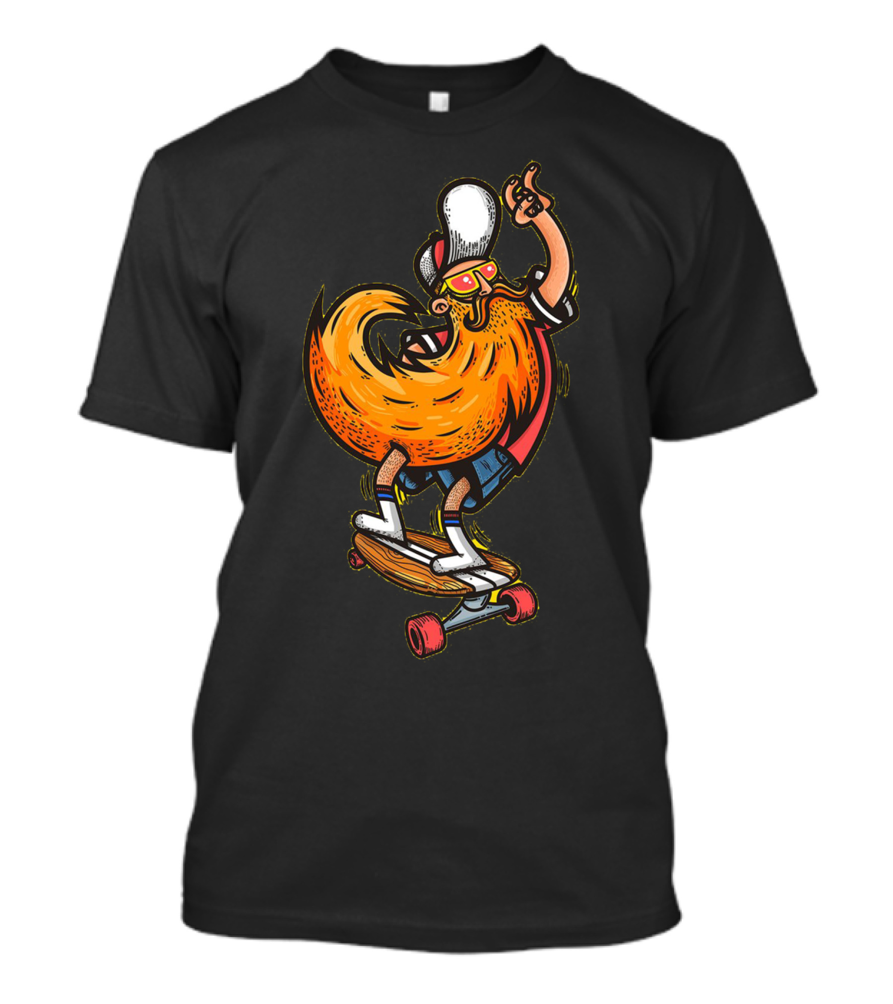 Skater With Bearded Influx Of People And Cool Vibes T-Shirt