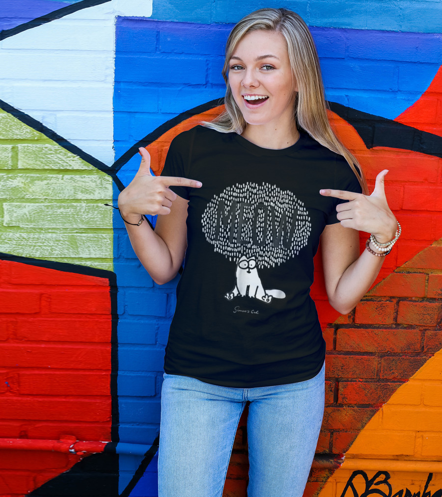 Simon's Cat Meow Speech Bubble T-Shirt