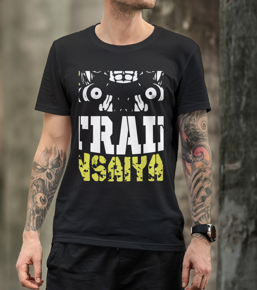 Train Insaiyan Anime Workout Motivation Muscular T-Shirt
