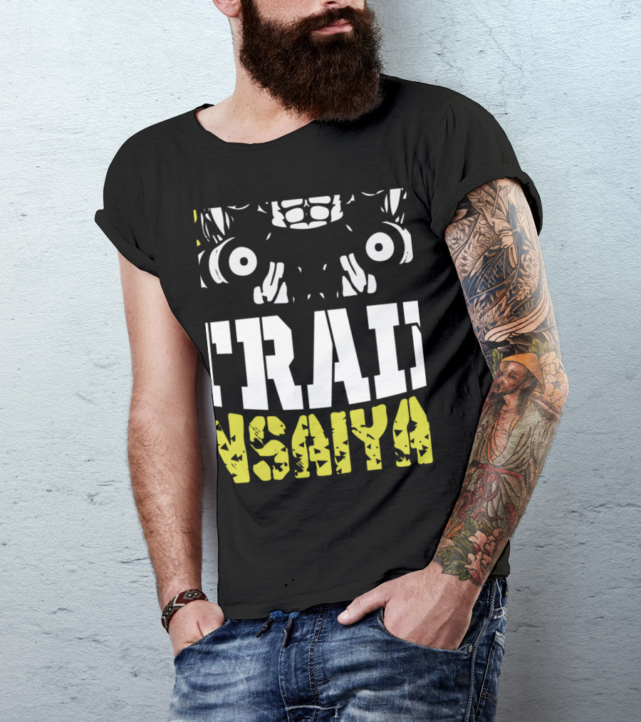Train Insaiyan Anime Workout Motivation Muscular T-Shirt