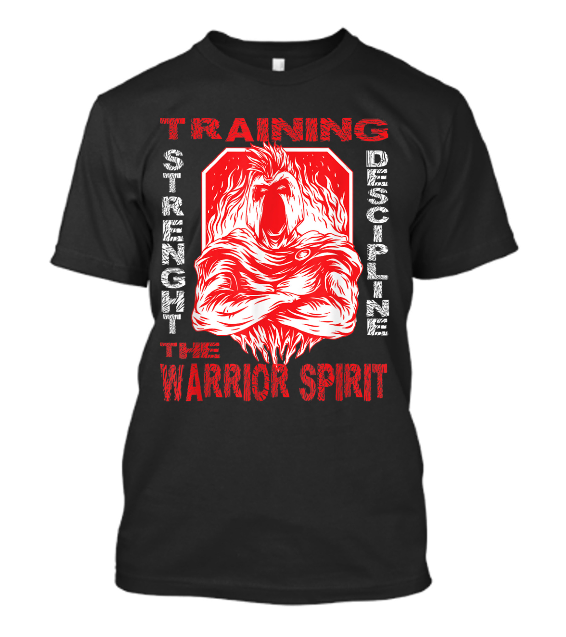 The Warrior Spirit Strength Training Discipline Fitness T-Shirt