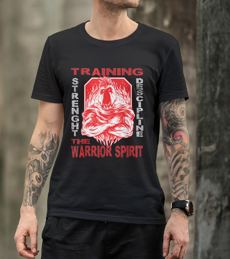 The Warrior Spirit Strength Training Discipline Fitness T-Shirt