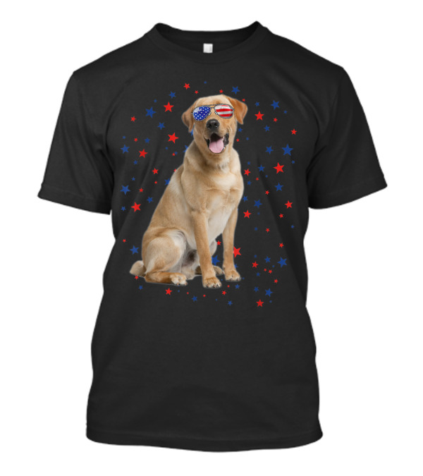Labrador Americ Labrador Merica Sunglasses Stars Dog T-Shirt