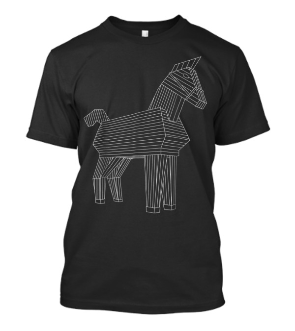 Trojan Horse Greek Ancient Minimalist Line T-Shirt