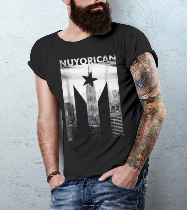 Nuyorican Puerto Rican Flag Empire State Building Skyline T-Shirt