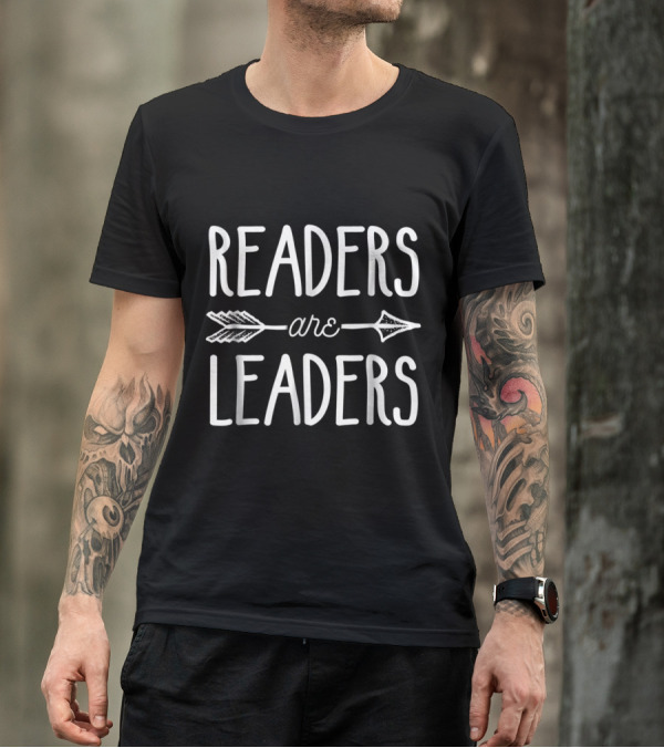 Readers Are Leaders Arrow Book Nerd Teacher T-Shirt