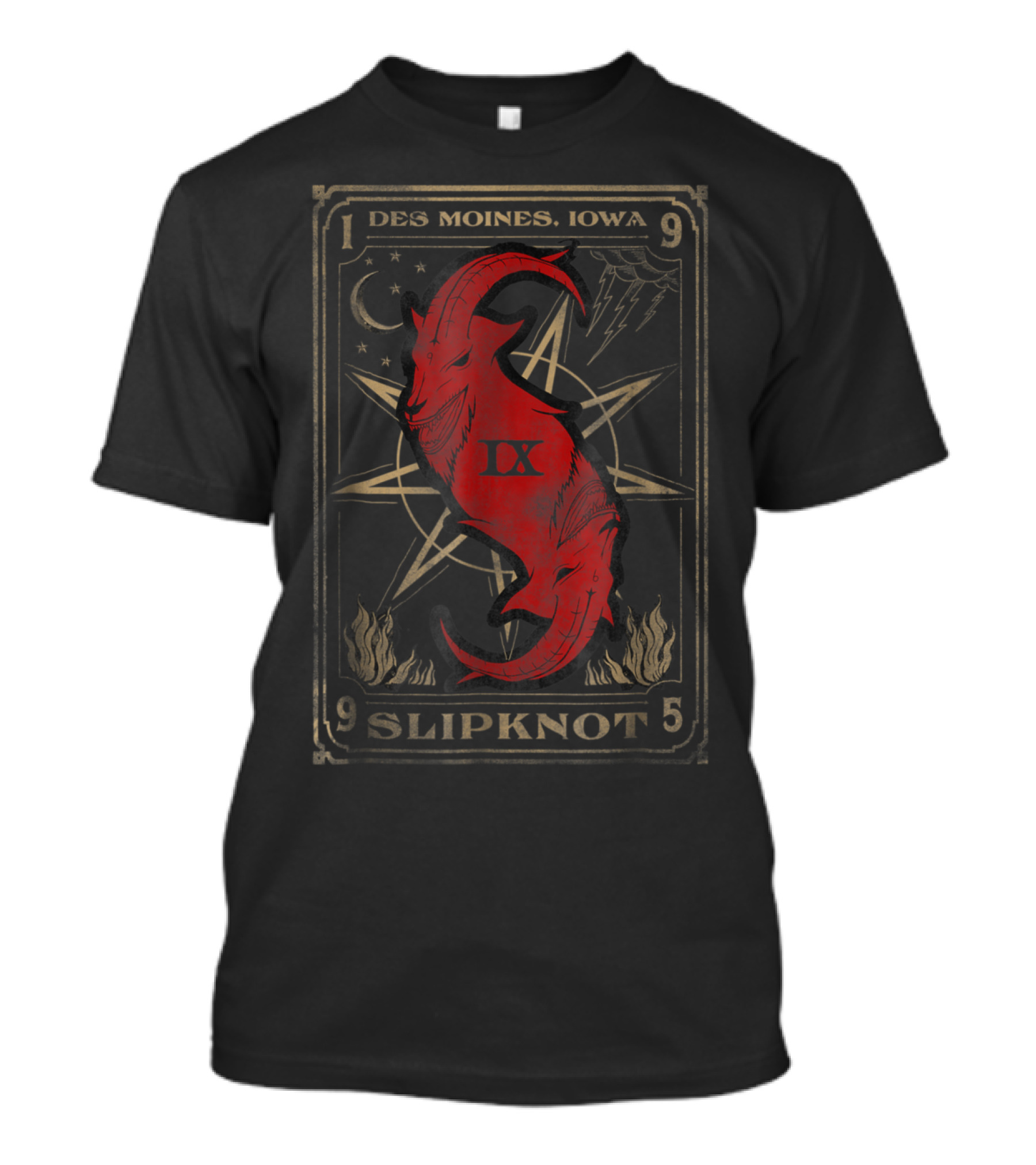 Slipknot Tarot Card Goat Des Moines Iowa IX T-Shirt