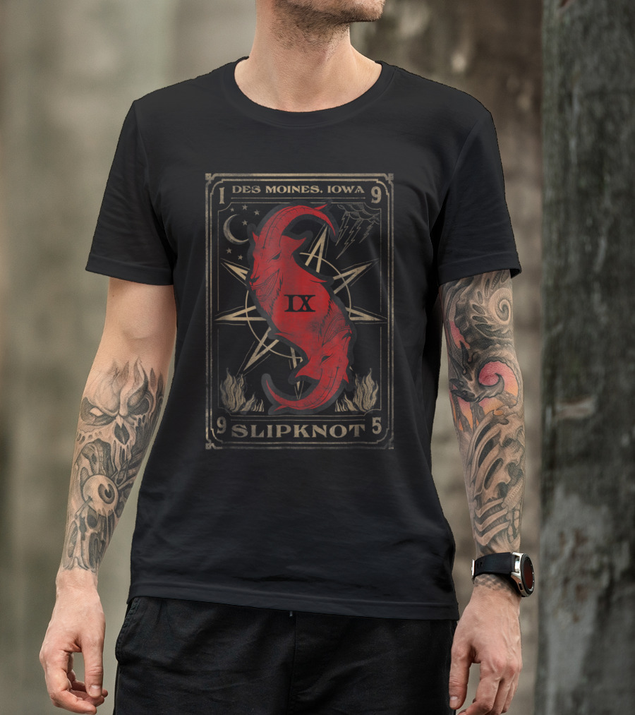 Slipknot Tarot Card Goat Des Moines Iowa IX T-Shirt