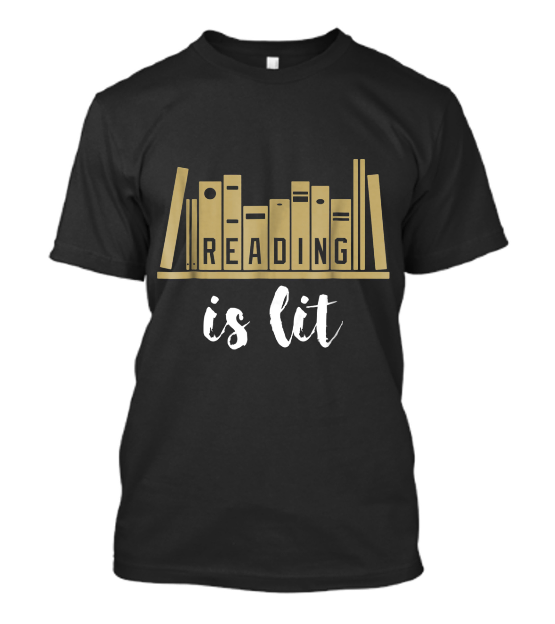 Reading Is Lit Book Shelf Design For English Teacher T-Shirt