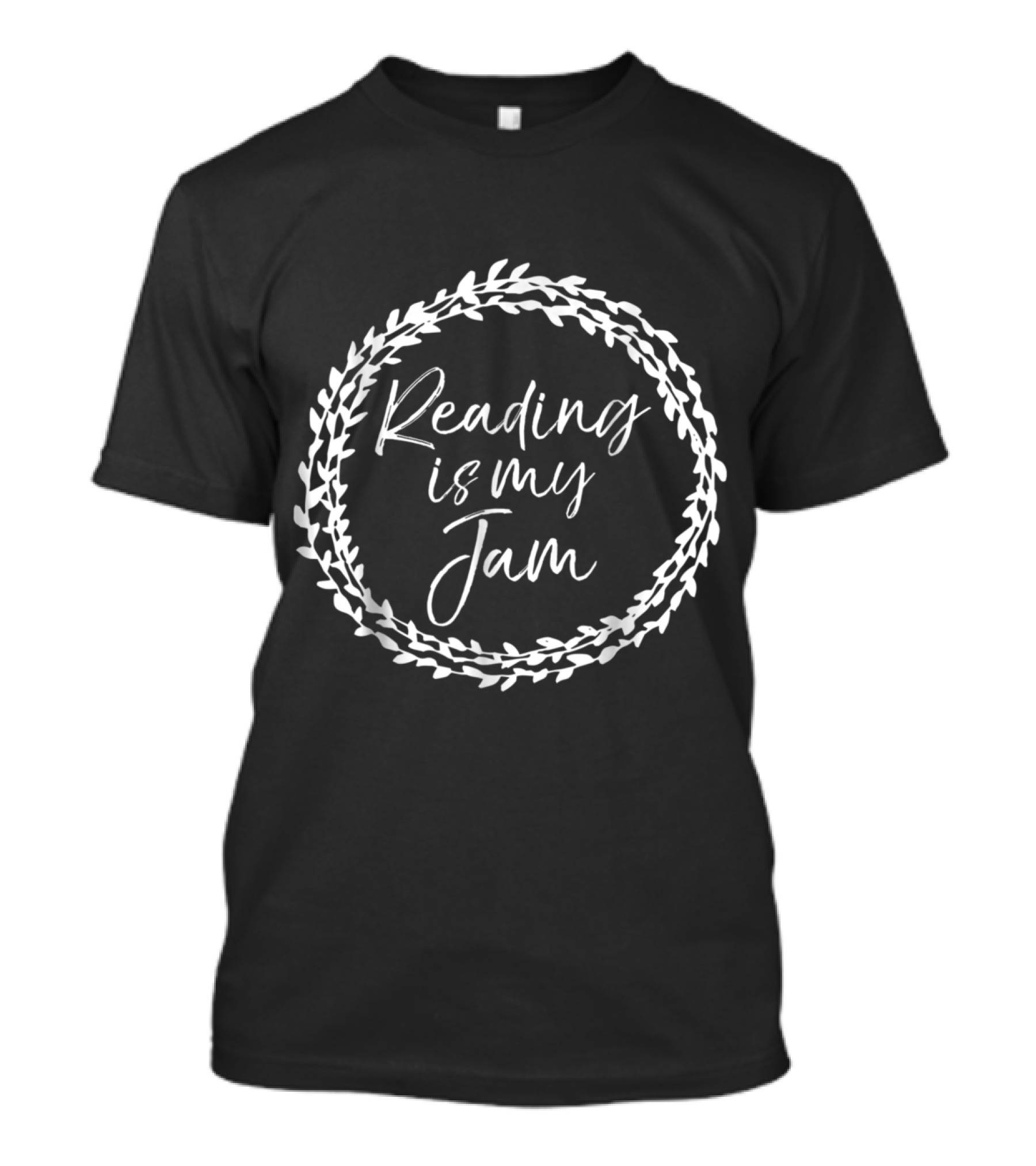 Reading Is My Jam Wreath Design Literature Book Lovers T-Shirt