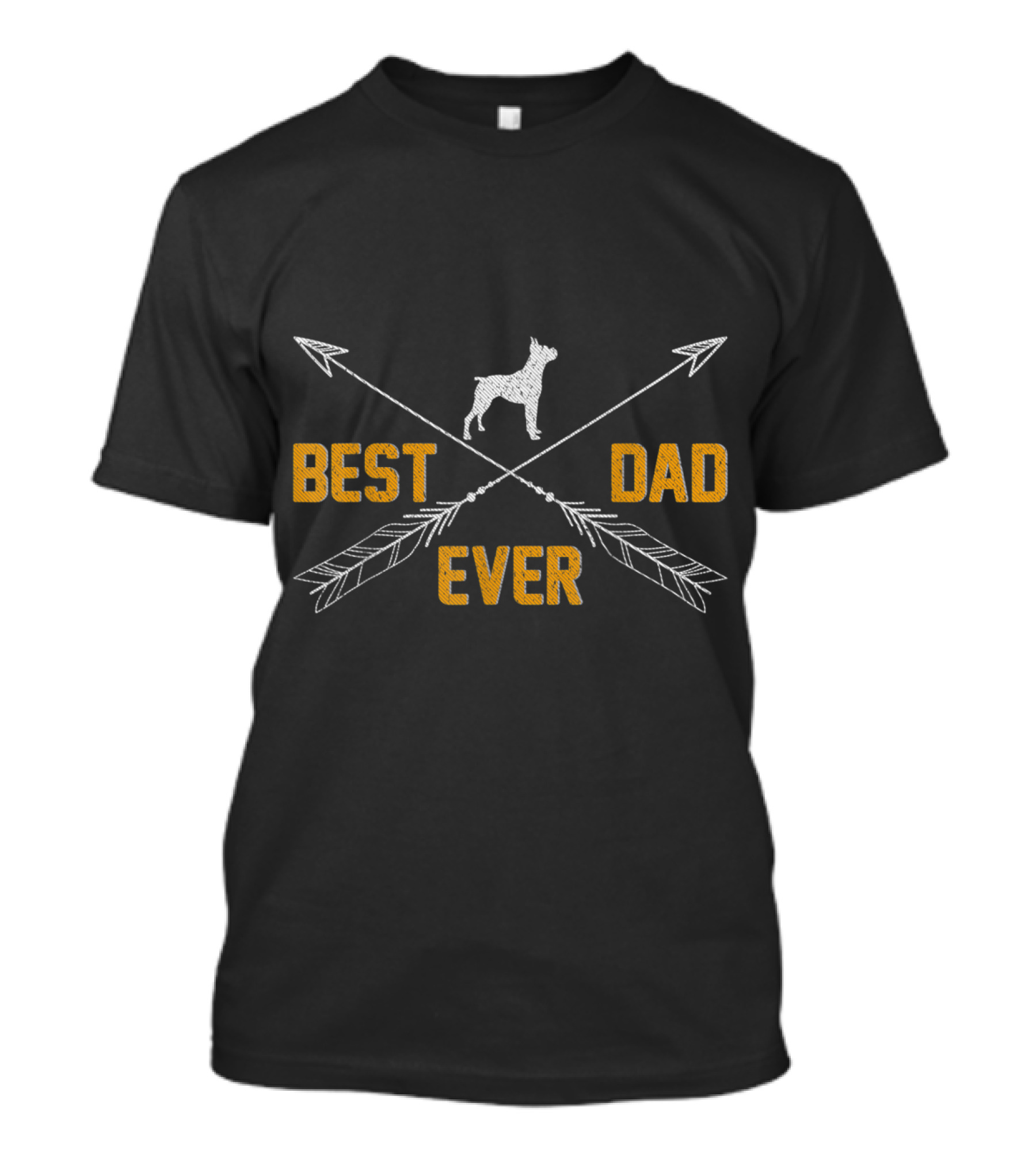 Best Dad Ever Boxer Dog Arrows T-Shirt