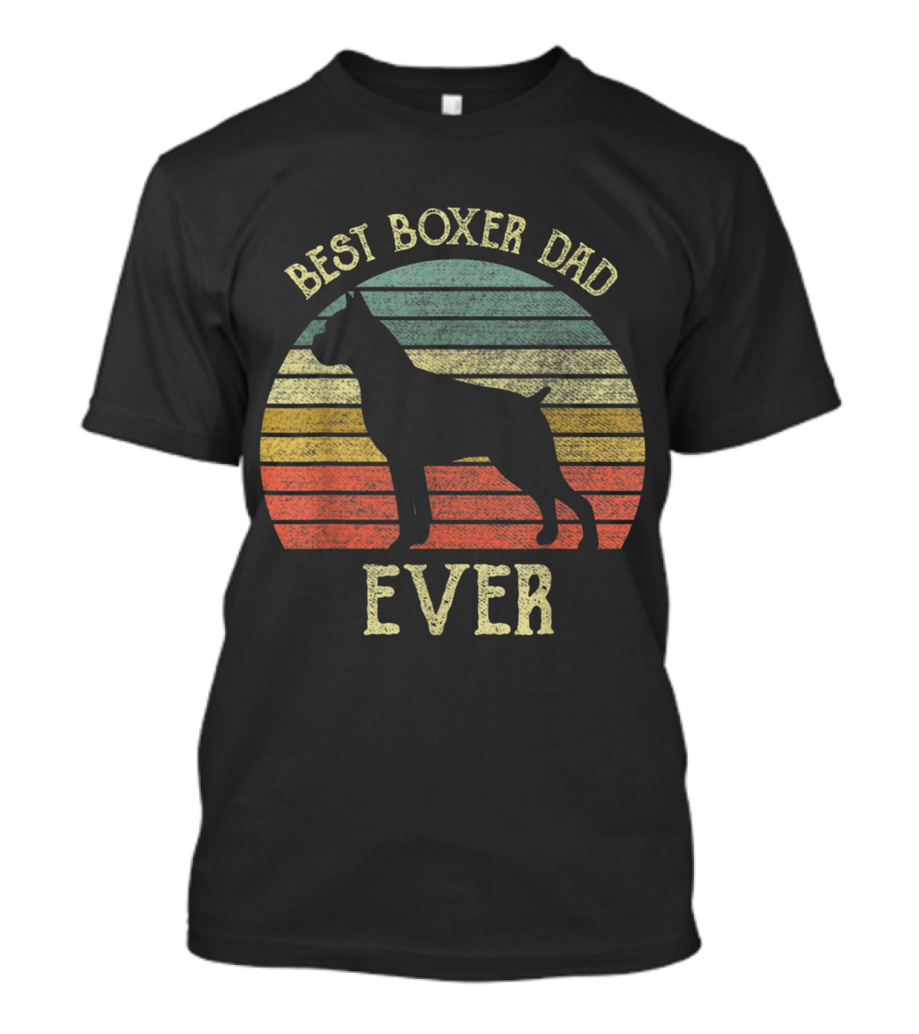 Best Boxer Dad Ever Vintage Boxer Dog Love T-Shirt