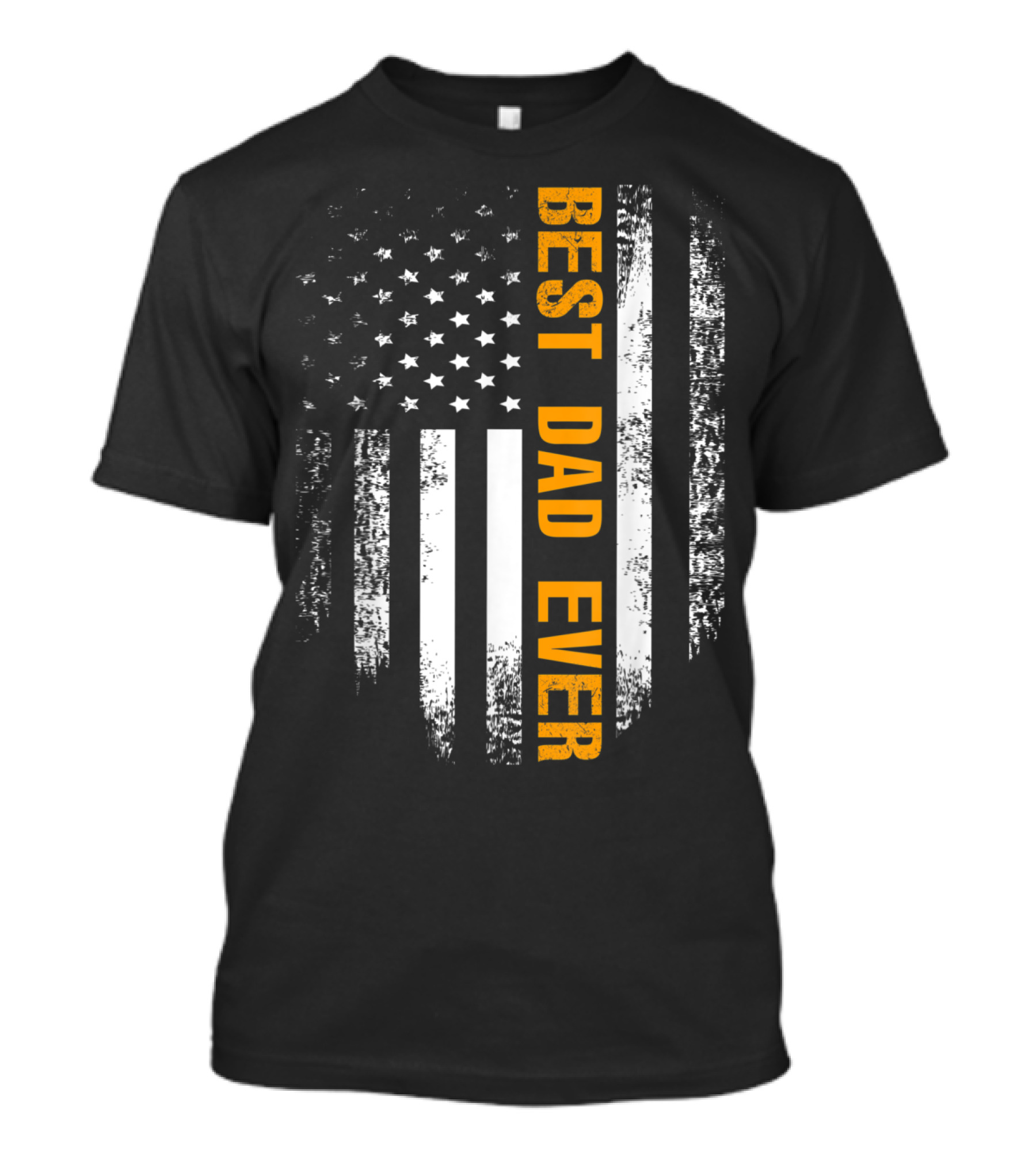 Best Dad Ever Vintage American Flag Grunge T-Shirt