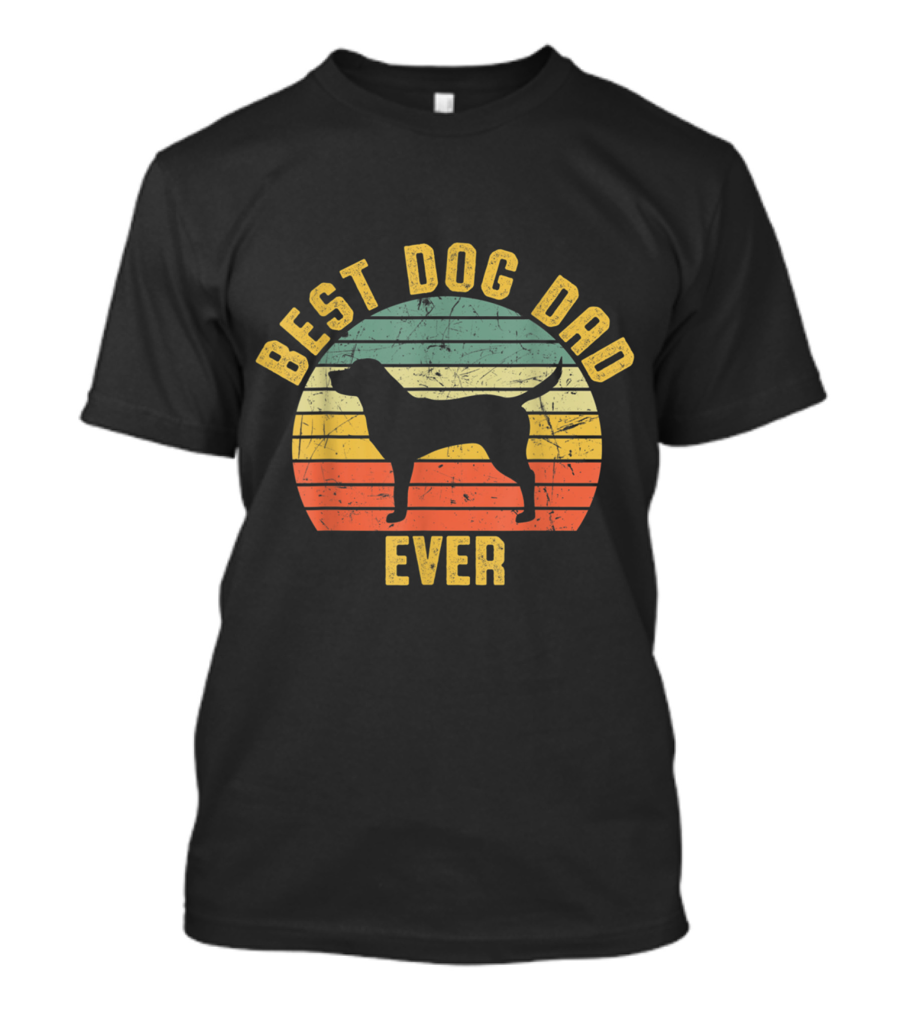 Best Dog Dad Ever Labrador Vintage Sunset T-Shirt