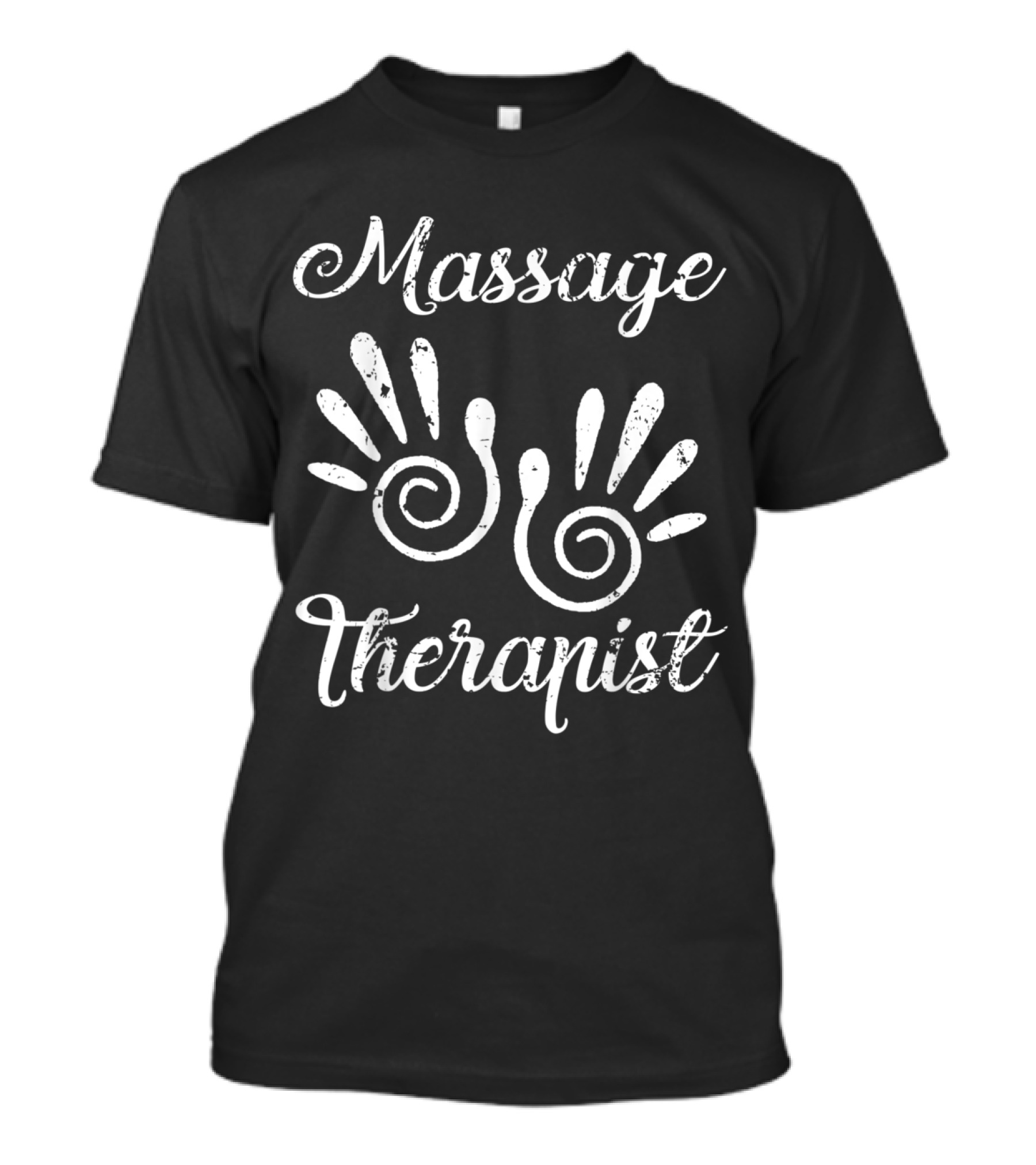 Massage Therapist Spiral Hand Symbols Rustic T-Shirt
