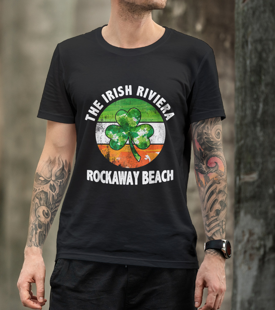 The Irish Riviera Shamrock Rockaway Beach Fun T-Shirt