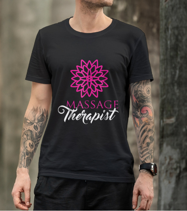 Massage Therapist Floral Pink Mandala T-Shirt