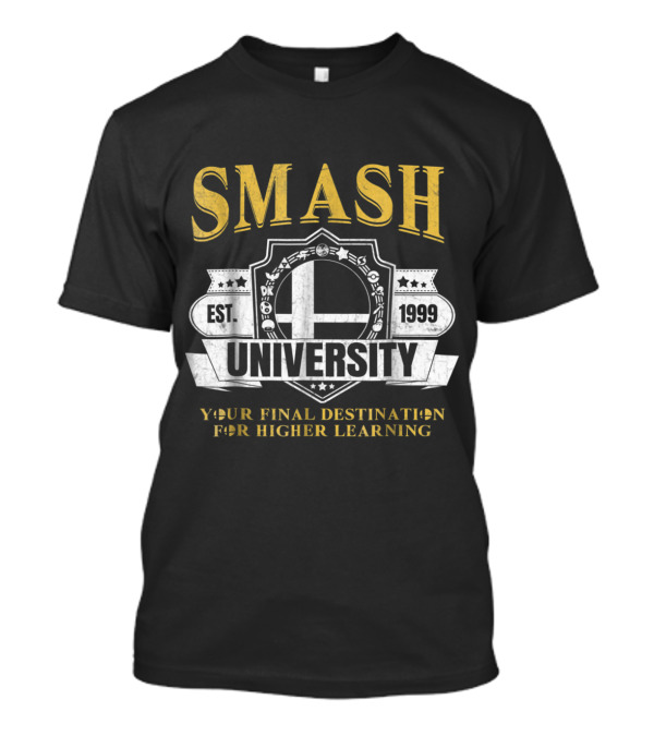Smash University Est. 1999 Your Final Destination For Higher Learning Super Smash Bros T-Shirt