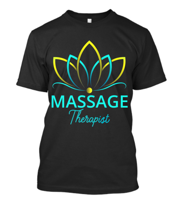 Massage Therapist Healing Touch Lotus Emblem T-Shirt