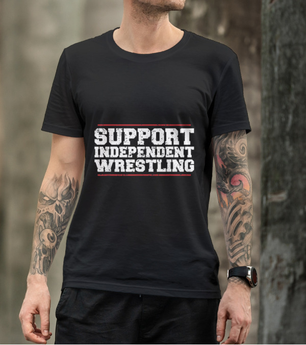 Support Independent Wrestling Bold Graffiti T-Shirt