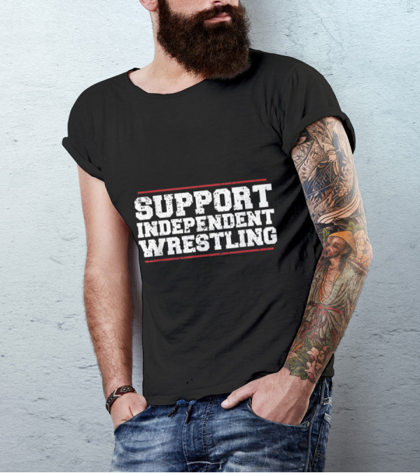 Support Independent Wrestling Bold Graffiti T-Shirt