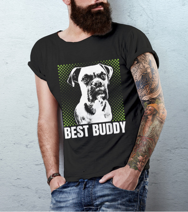 Vintage Boxer Dad Best Buddy T-Shirt
