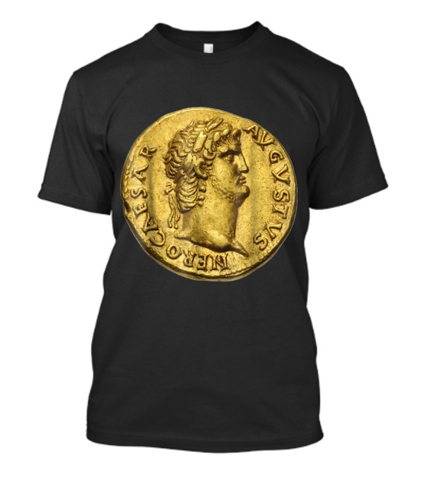 Roman Emperor Nero Gold Coin Numismatic Caesar Augustus Bust T-Shirt