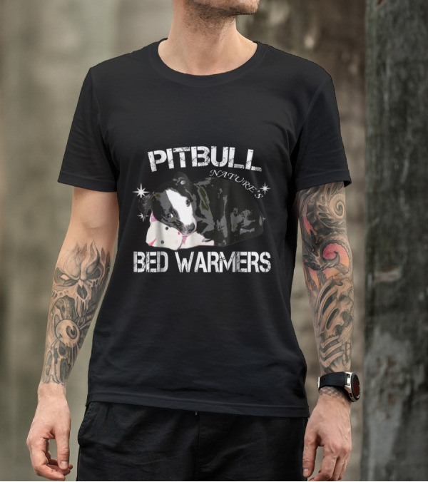 Pitbull Nature's Cozy Bed Warmers With Snuggling Puppy T-Shirt