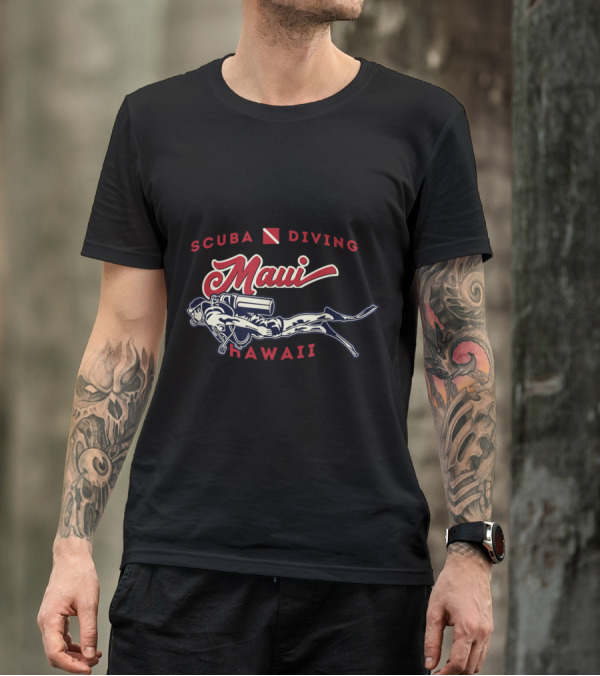 Maui Hawaii Scuba Diving Explore Adventure With Diver T-Shirt