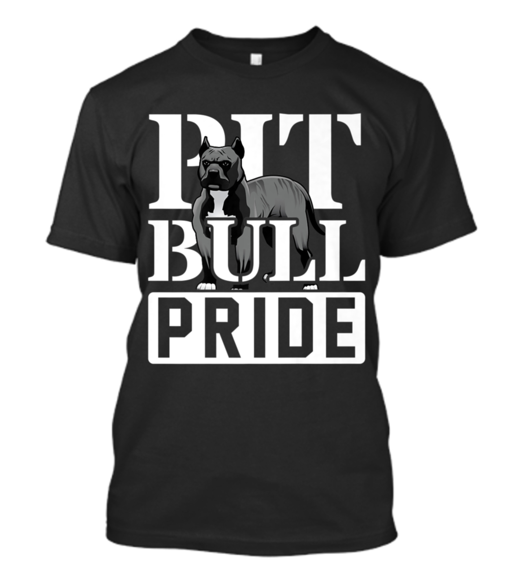 Pit Bull Pride Featuring Bold Text And Strong Pitbull T-Shirt
