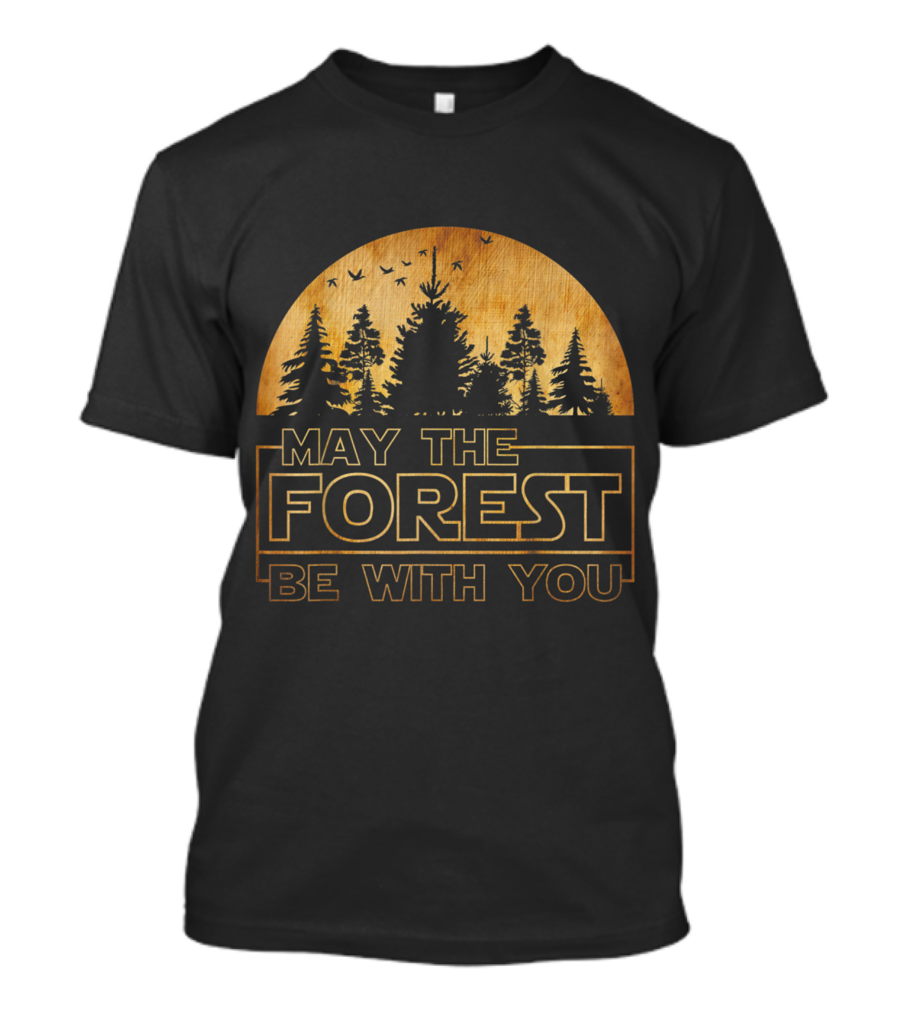 May The Forest Be With You Nature Circle Star Wars T-Shirt