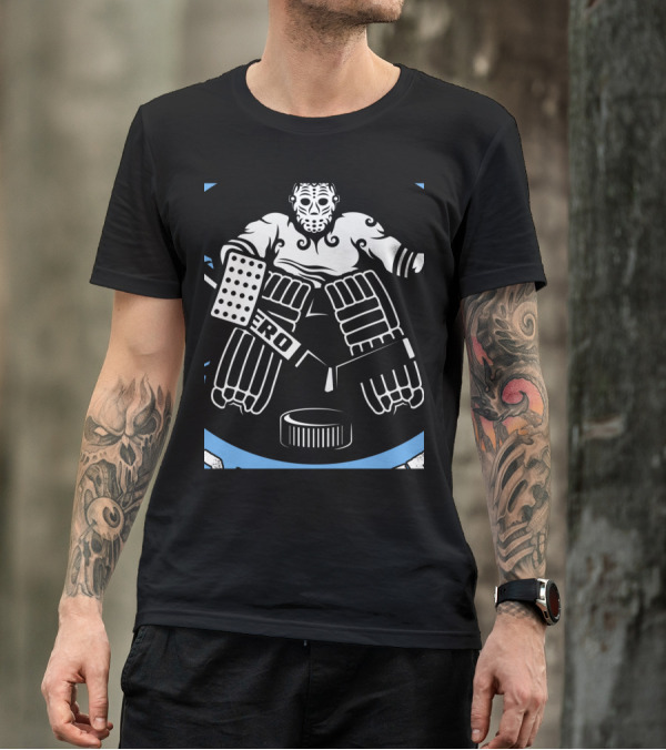 Hockey Goalie Mask Hero Saves The Day In T-Shirt