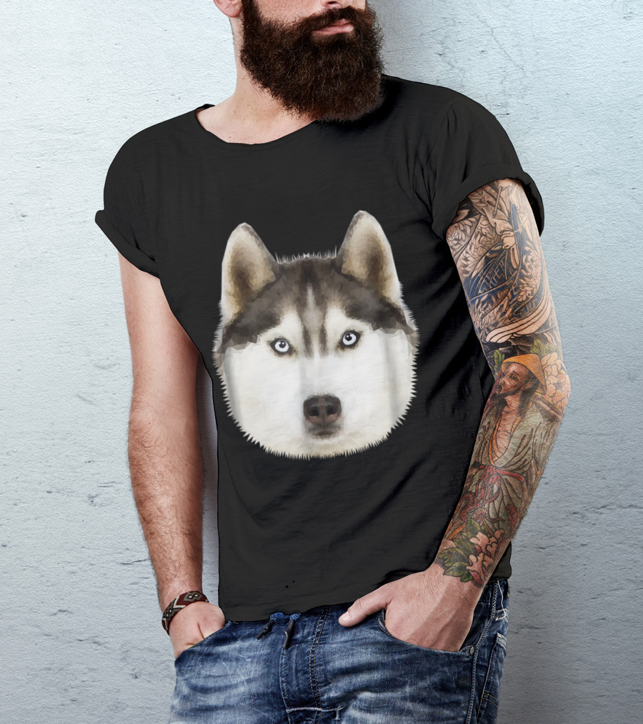 Husky Portrait I Sweet Idea Dog T-Shirt