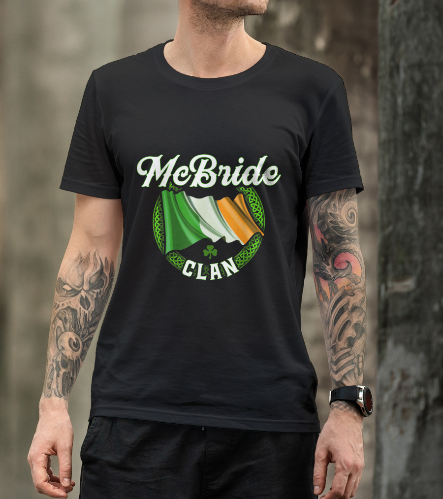 McBride Clan Irish Flag Surname Heritage T-Shirt