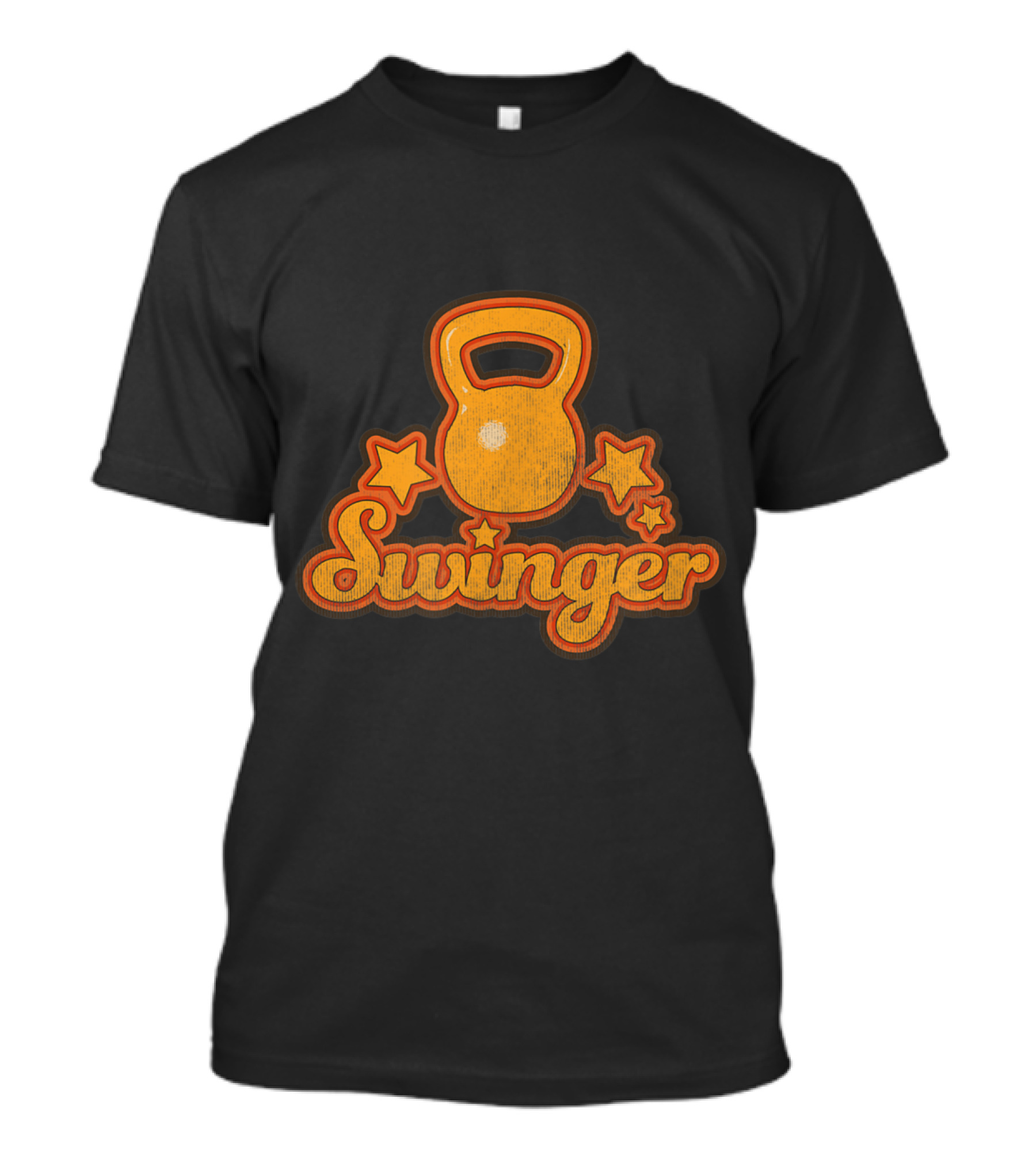 Swinger Kettlebell Stars Fitness Workout T-Shirt